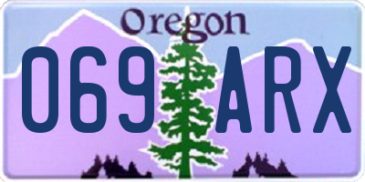 OR license plate 069ARX