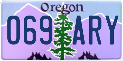 OR license plate 069ARY