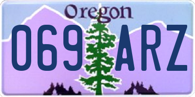 OR license plate 069ARZ