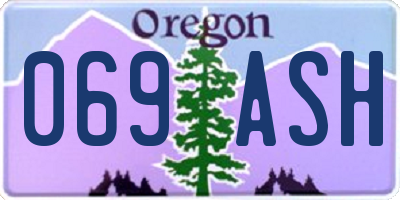 OR license plate 069ASH