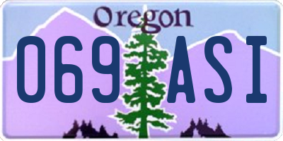 OR license plate 069ASI