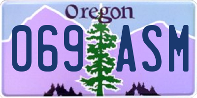 OR license plate 069ASM