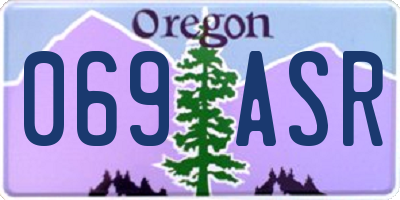 OR license plate 069ASR