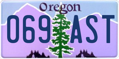 OR license plate 069AST