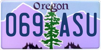 OR license plate 069ASU