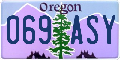 OR license plate 069ASY