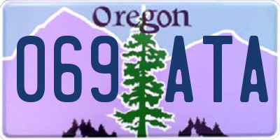 OR license plate 069ATA