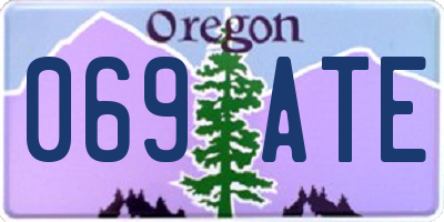 OR license plate 069ATE
