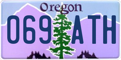 OR license plate 069ATH