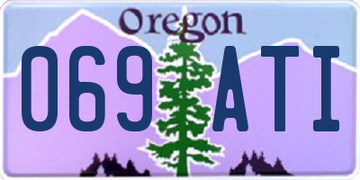 OR license plate 069ATI