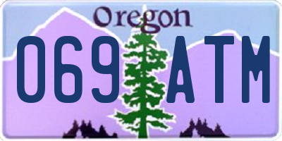 OR license plate 069ATM