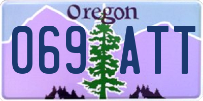OR license plate 069ATT