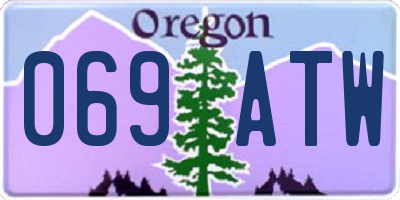 OR license plate 069ATW