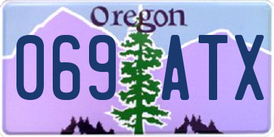 OR license plate 069ATX