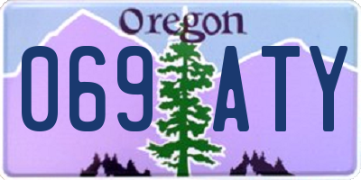 OR license plate 069ATY