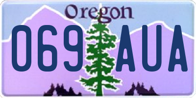 OR license plate 069AUA