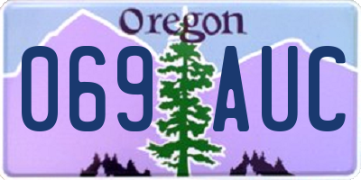 OR license plate 069AUC