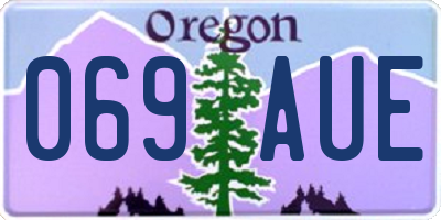 OR license plate 069AUE