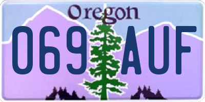 OR license plate 069AUF