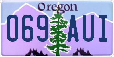 OR license plate 069AUI
