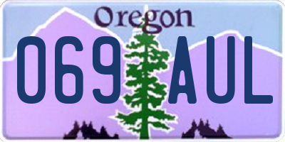 OR license plate 069AUL