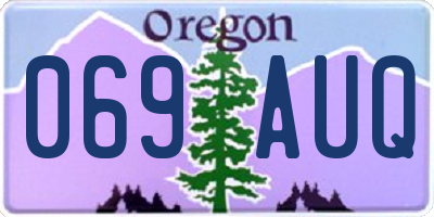 OR license plate 069AUQ