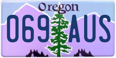 OR license plate 069AUS