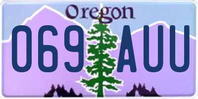 OR license plate 069AUU