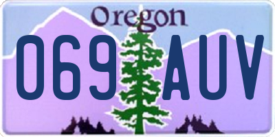 OR license plate 069AUV