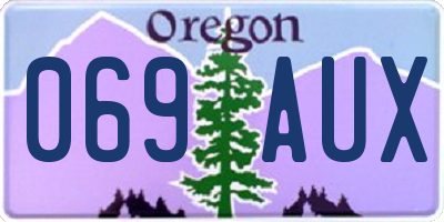 OR license plate 069AUX