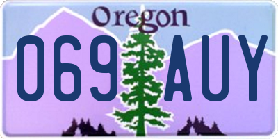 OR license plate 069AUY