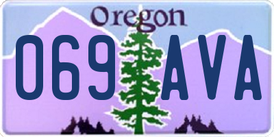 OR license plate 069AVA