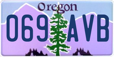 OR license plate 069AVB