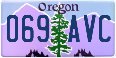 OR license plate 069AVC
