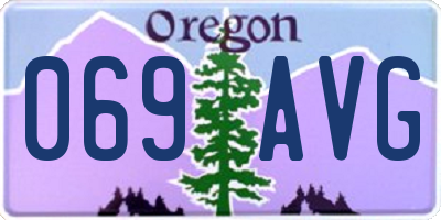OR license plate 069AVG