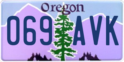 OR license plate 069AVK