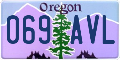 OR license plate 069AVL