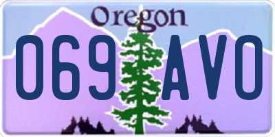 OR license plate 069AVO