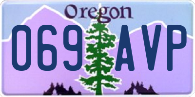 OR license plate 069AVP