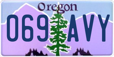 OR license plate 069AVY