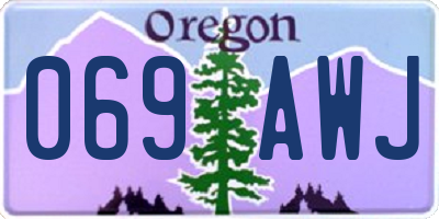 OR license plate 069AWJ