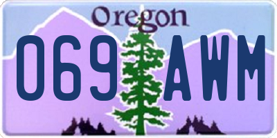 OR license plate 069AWM