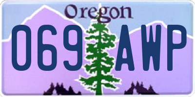 OR license plate 069AWP