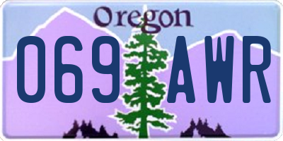 OR license plate 069AWR