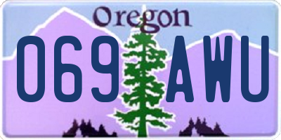 OR license plate 069AWU