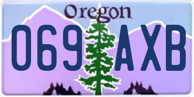 OR license plate 069AXB