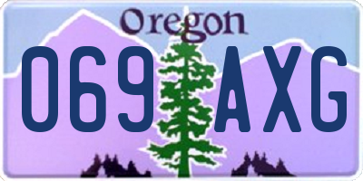 OR license plate 069AXG