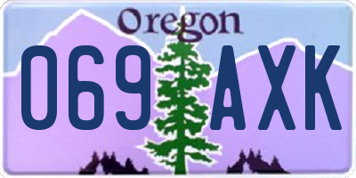 OR license plate 069AXK
