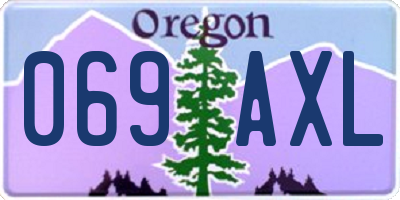 OR license plate 069AXL