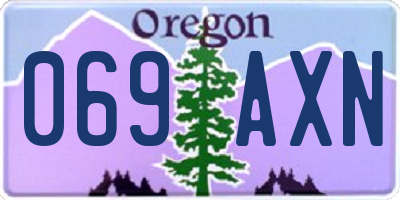 OR license plate 069AXN